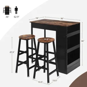 bar table set stools 6