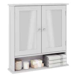 bathroom cabinet mirrored door 1