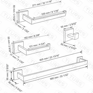 bathroom hardware set 6