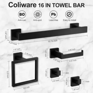 bathroom hardware set matte 2