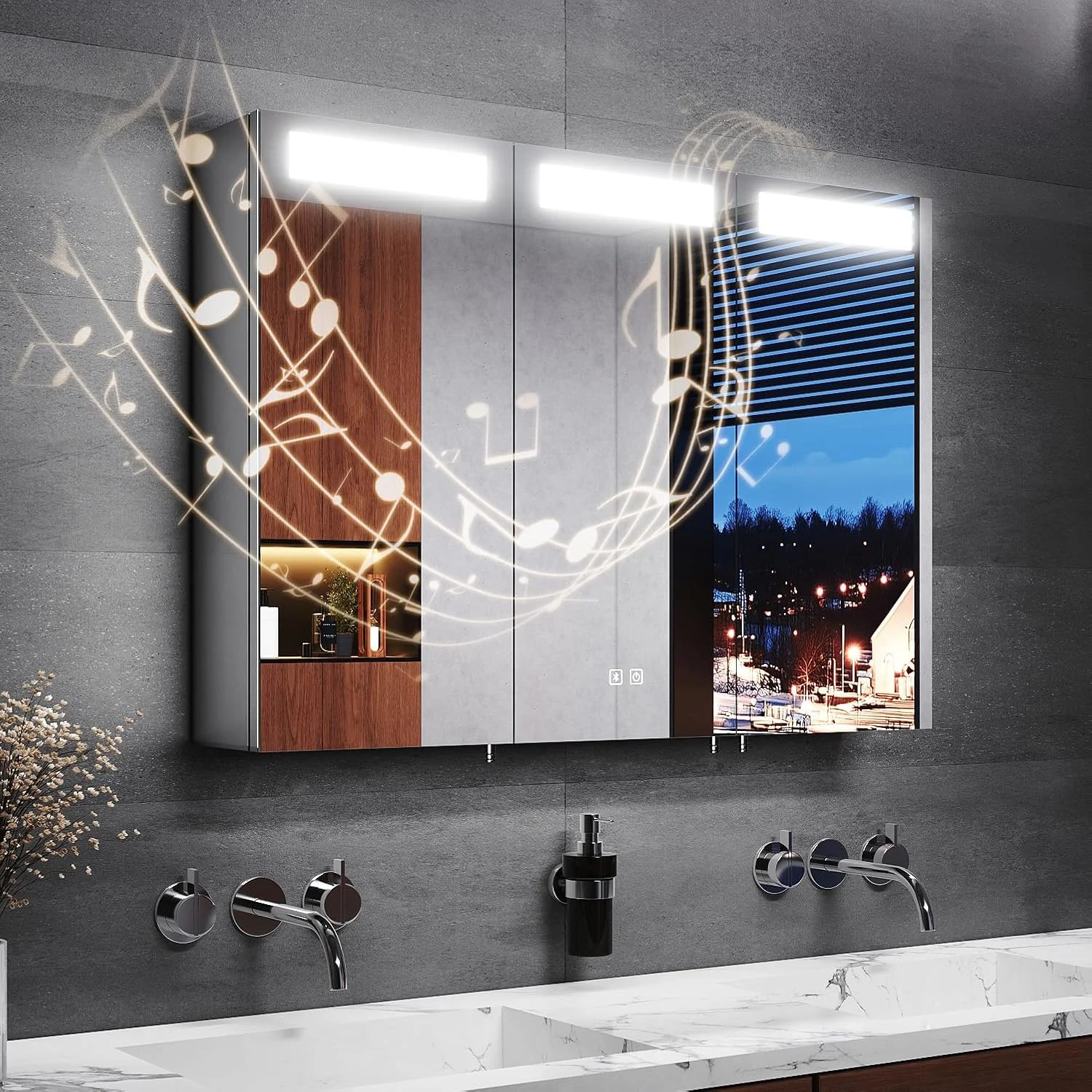 bathroom mirror cabinet led 1