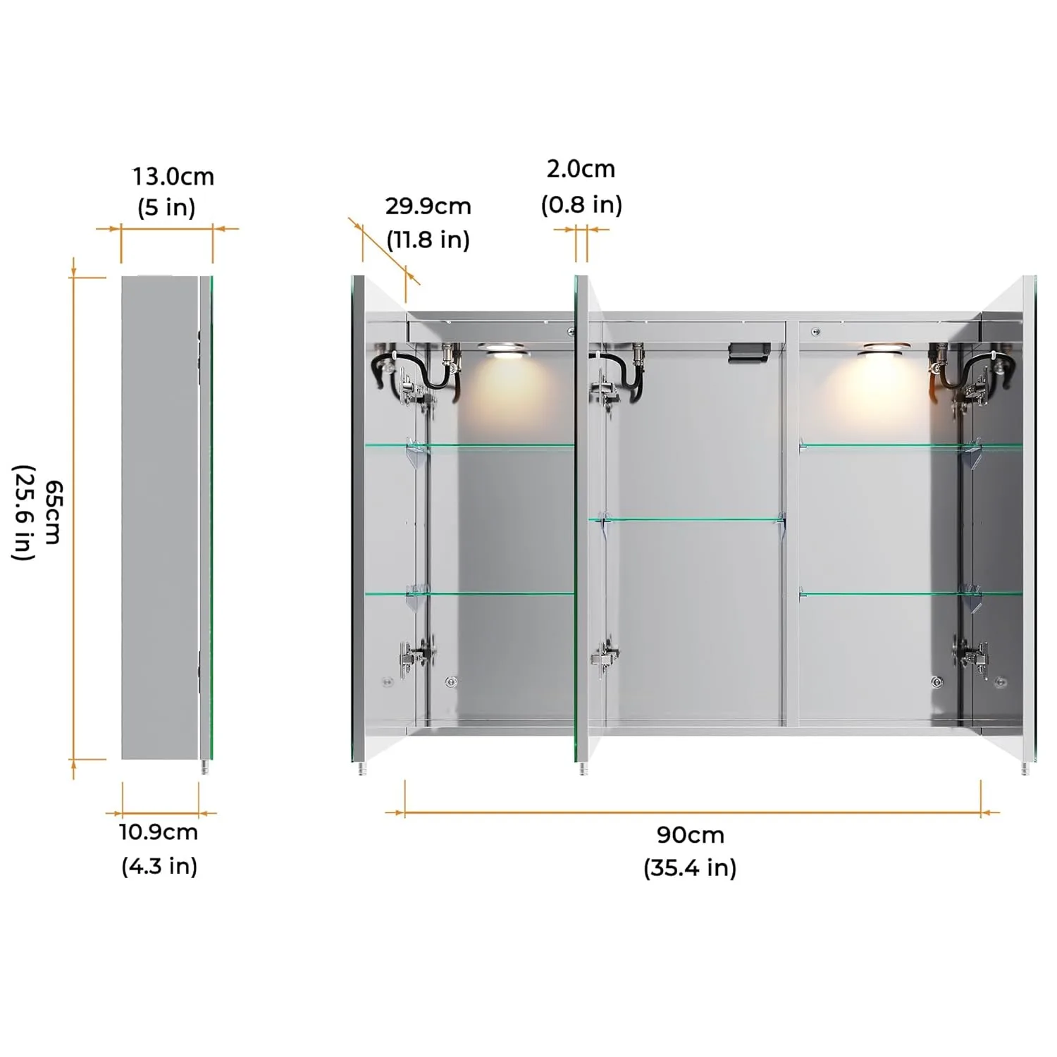bathroom mirror cabinet led 2