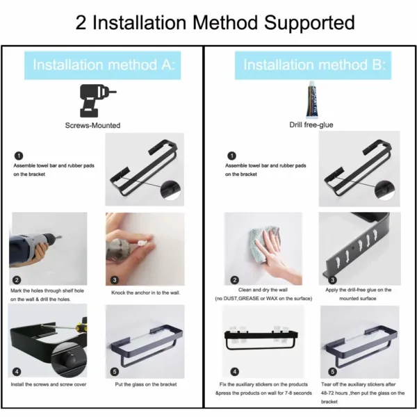 bathroom shelf tempered glass 6