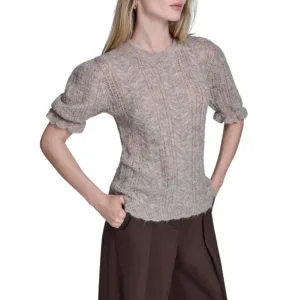 bcbg cable knit sweater 1