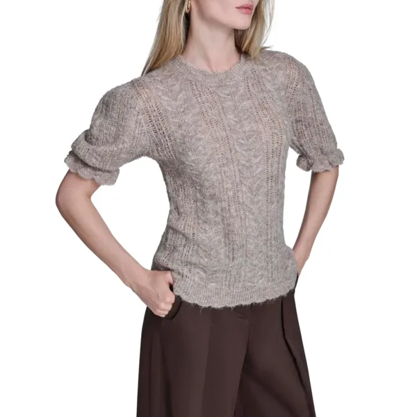 bcbg cable knit sweater 1