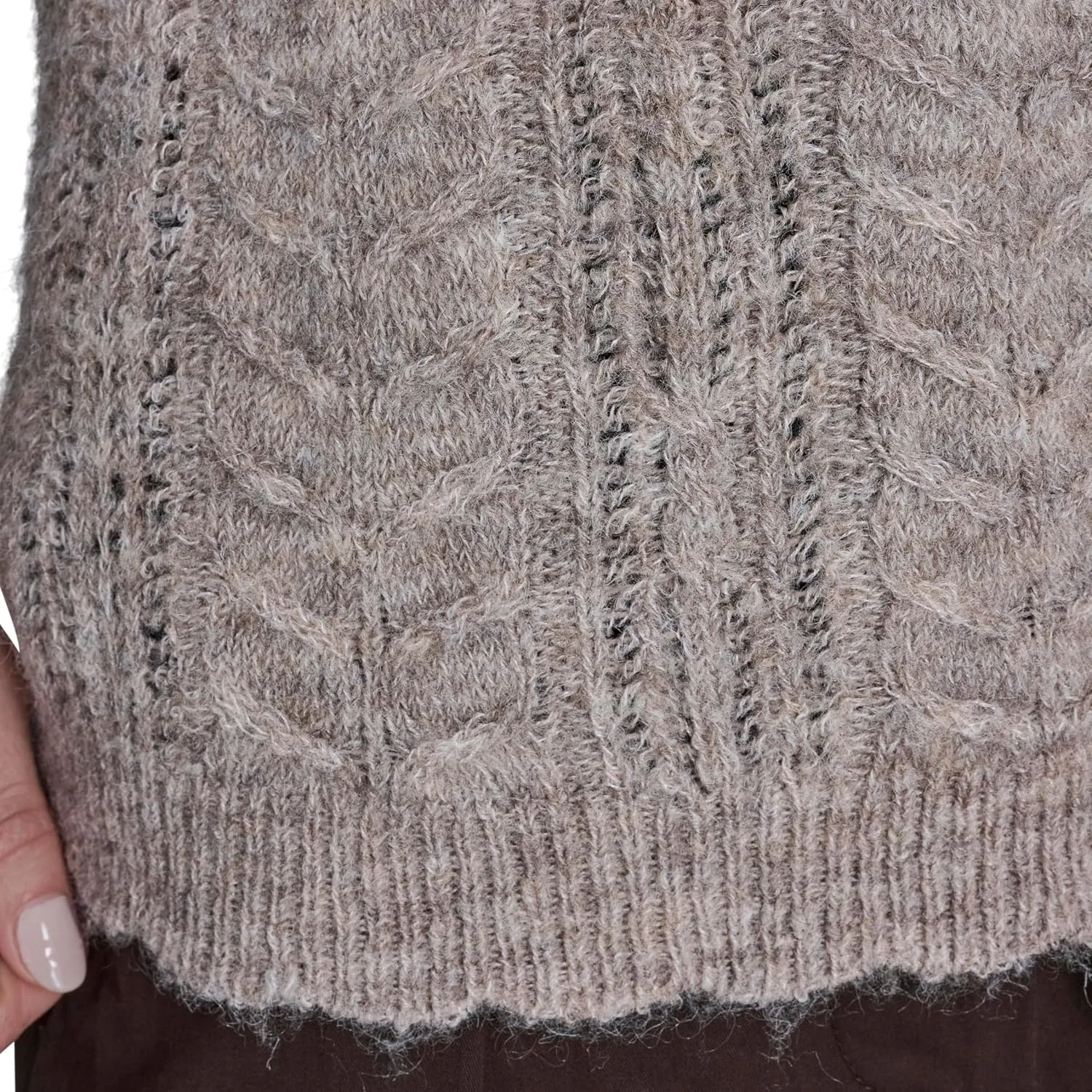 bcbg cable knit sweater 4
