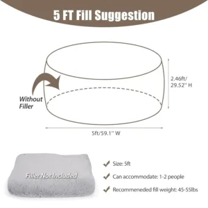 bean bag cover 5ft 2