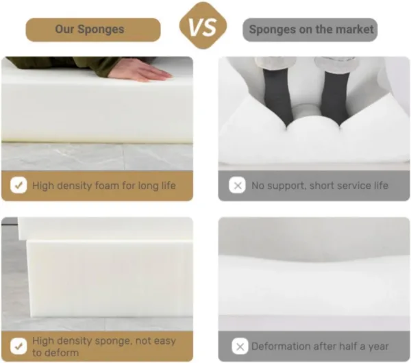 bed cushion rectangle sponge 4