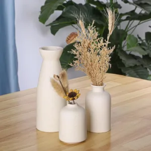 beige ceramic vase set 7