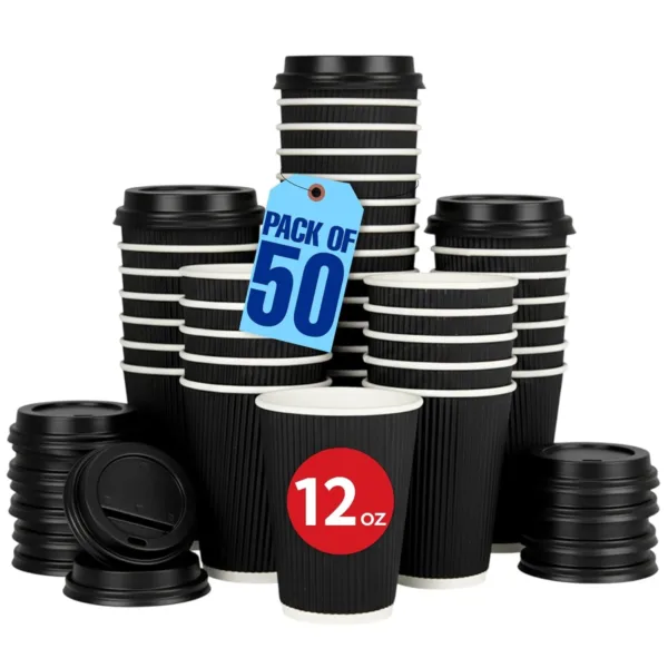 black disposable coffee cups 1