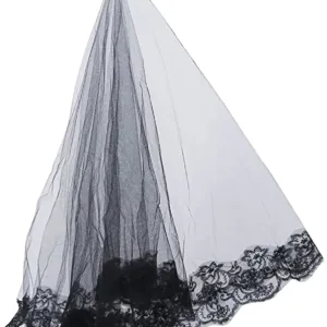 black lace veil halloween 1