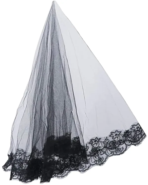 black lace veil halloween 1