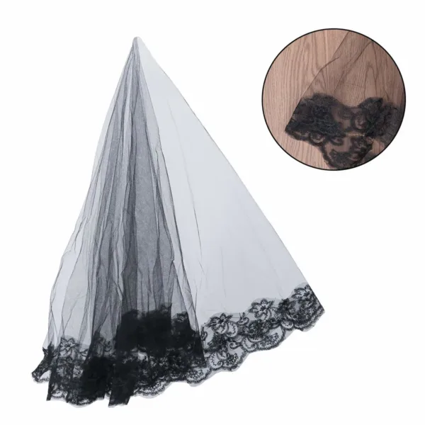 black lace veil halloween 7