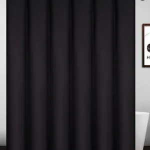 black shower curtain 1