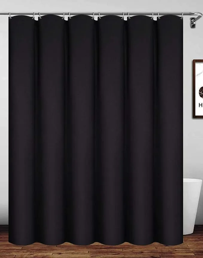 black shower curtain 1