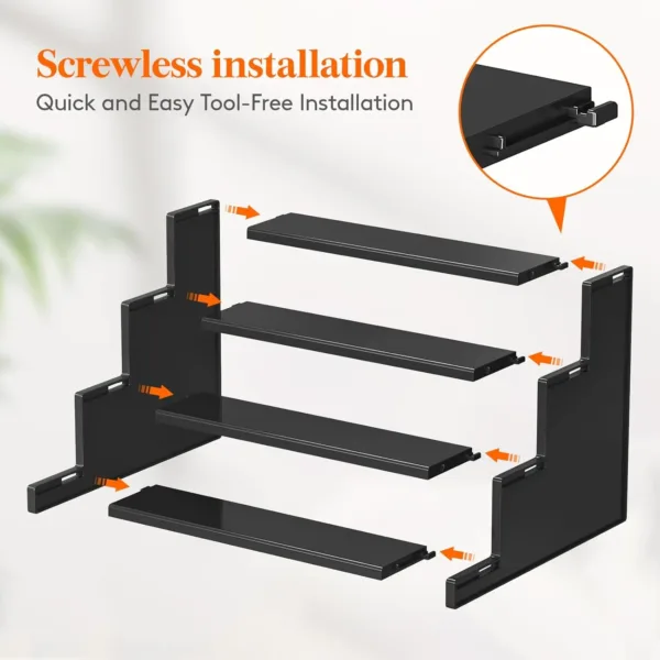 black tiered display rack 3