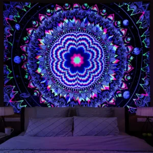 blacklight tapestry trippy 1