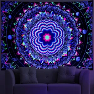 blacklight tapestry trippy 3