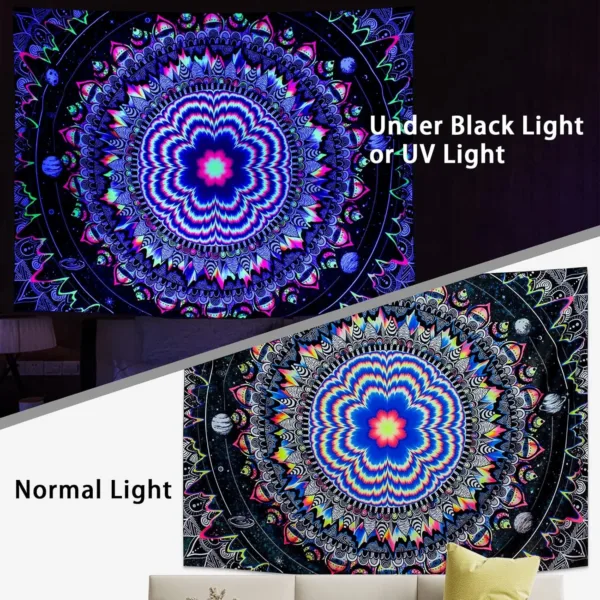 blacklight tapestry trippy 4