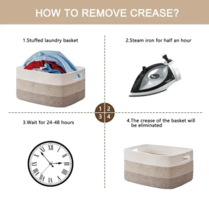 blanket basket cotton rope 7