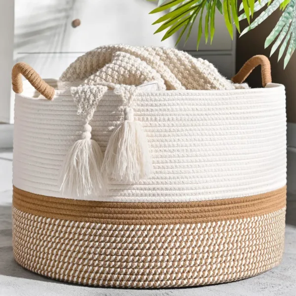 blanket basket woven 1