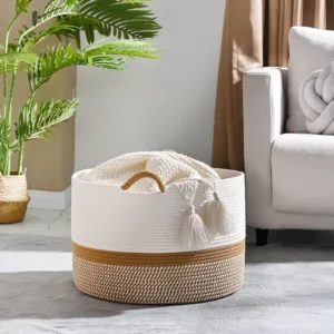 blanket basket woven 3