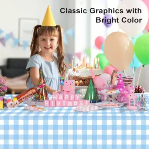 blue checkered tablecloth pack 2