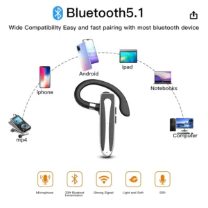bluetooth headset cell phone 5