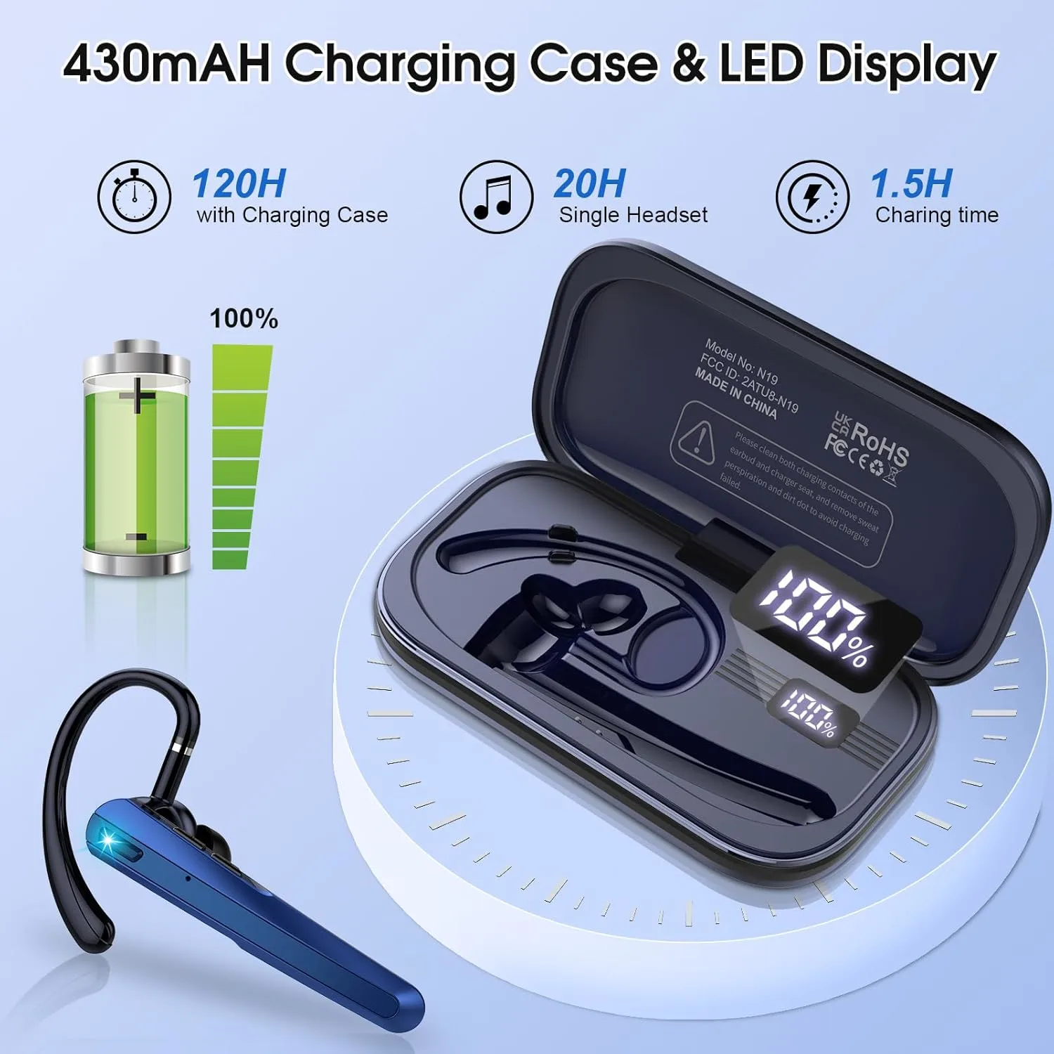 bluetooth headset noise canceling 6