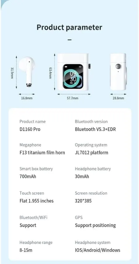 bluetooth headset smart touch 6