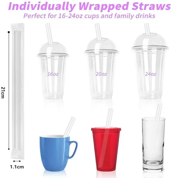 boba straws clear large 3