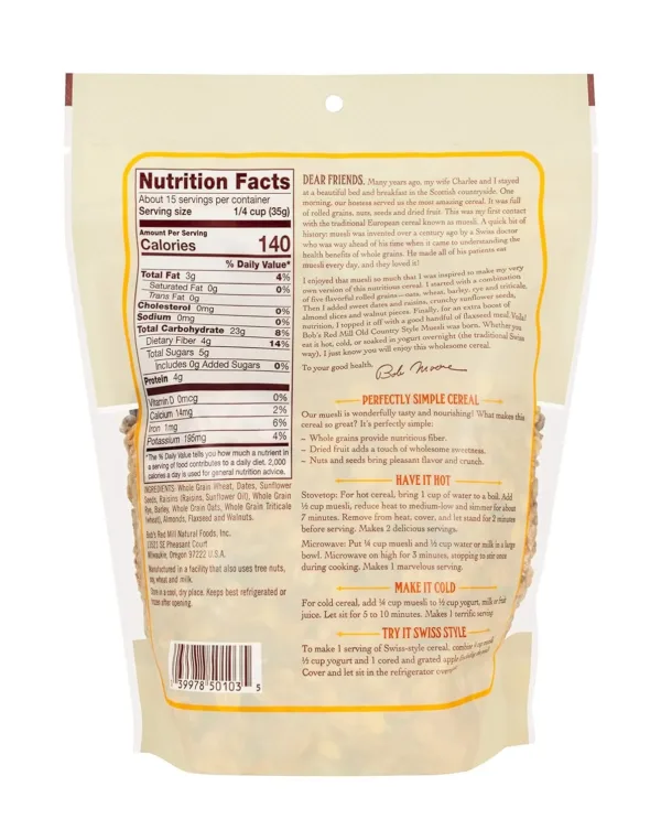 bobs red mill muesli 2