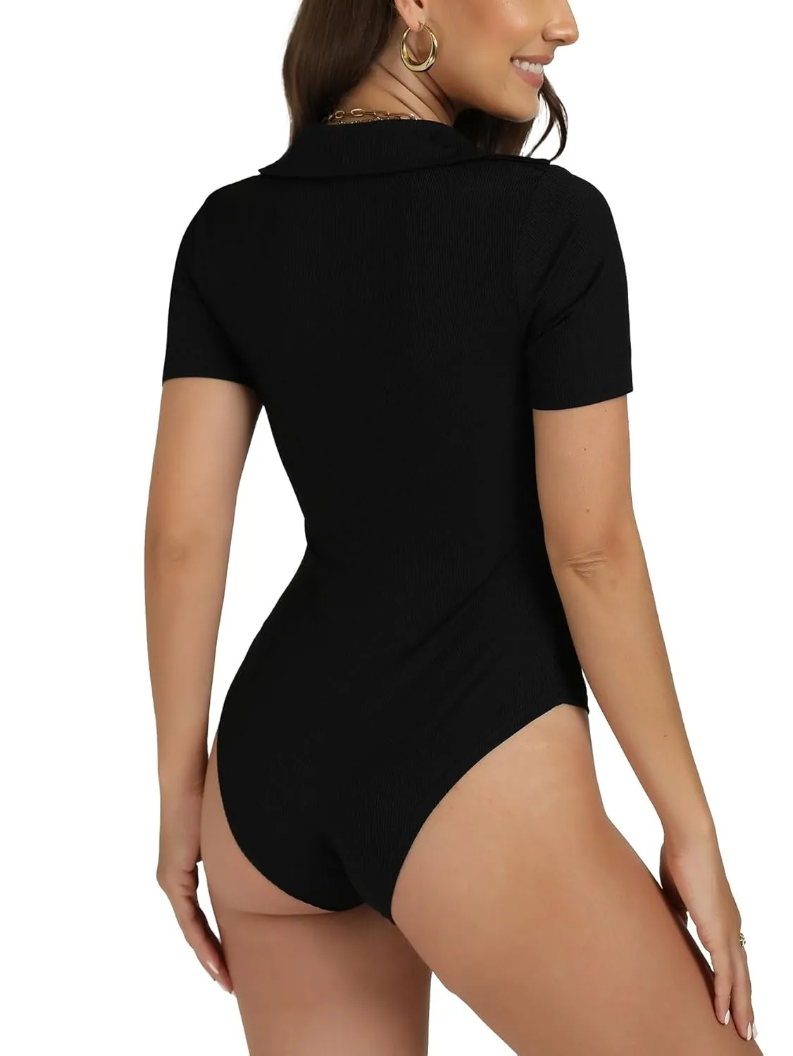bodysuit women ribbed neck 2