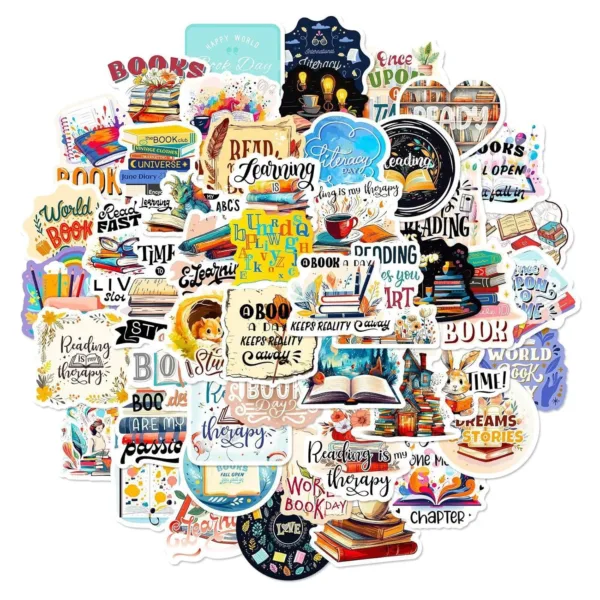 book stickers laptop bottle 1