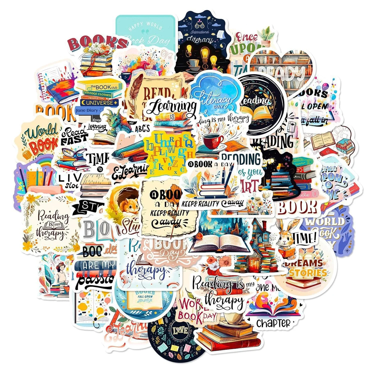 book stickers laptop bottle 1