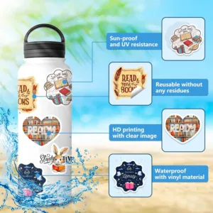 book stickers laptop bottle 5