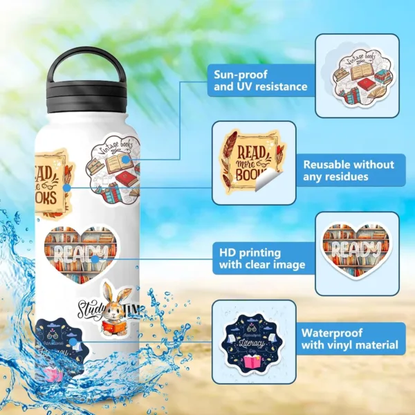 book stickers laptop bottle 5