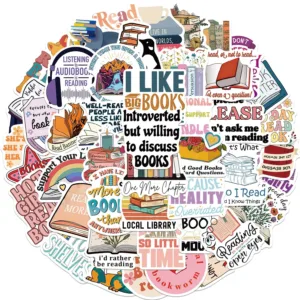 book stickers reading lover 1