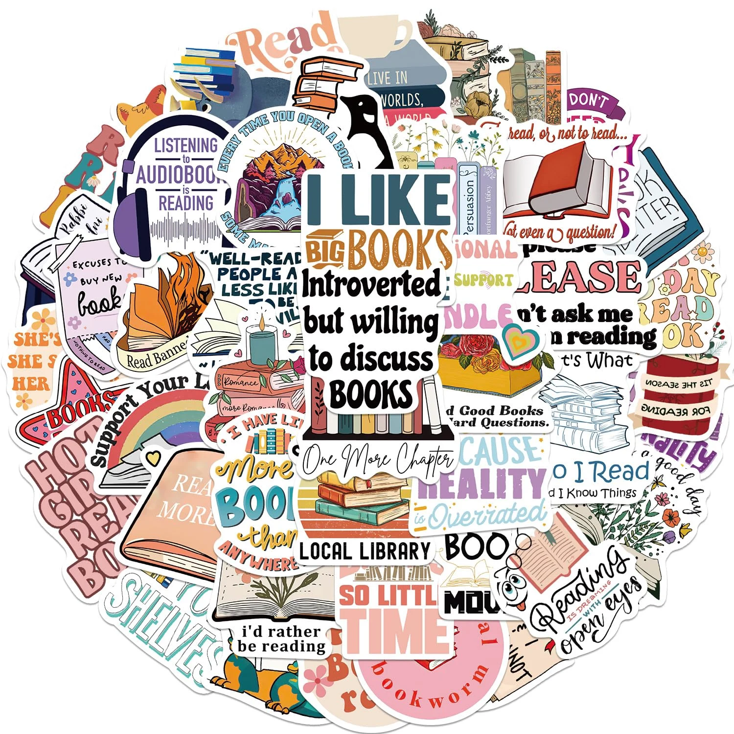 book stickers reading lover 1