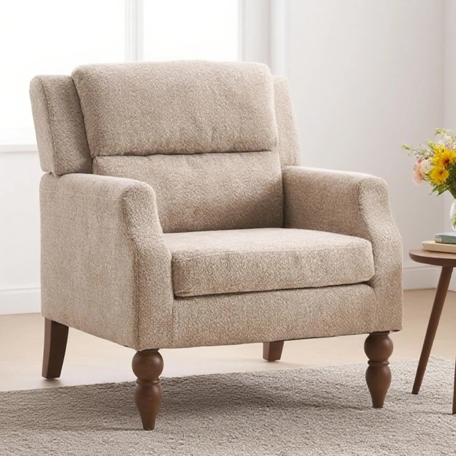 boucle accent chair 1