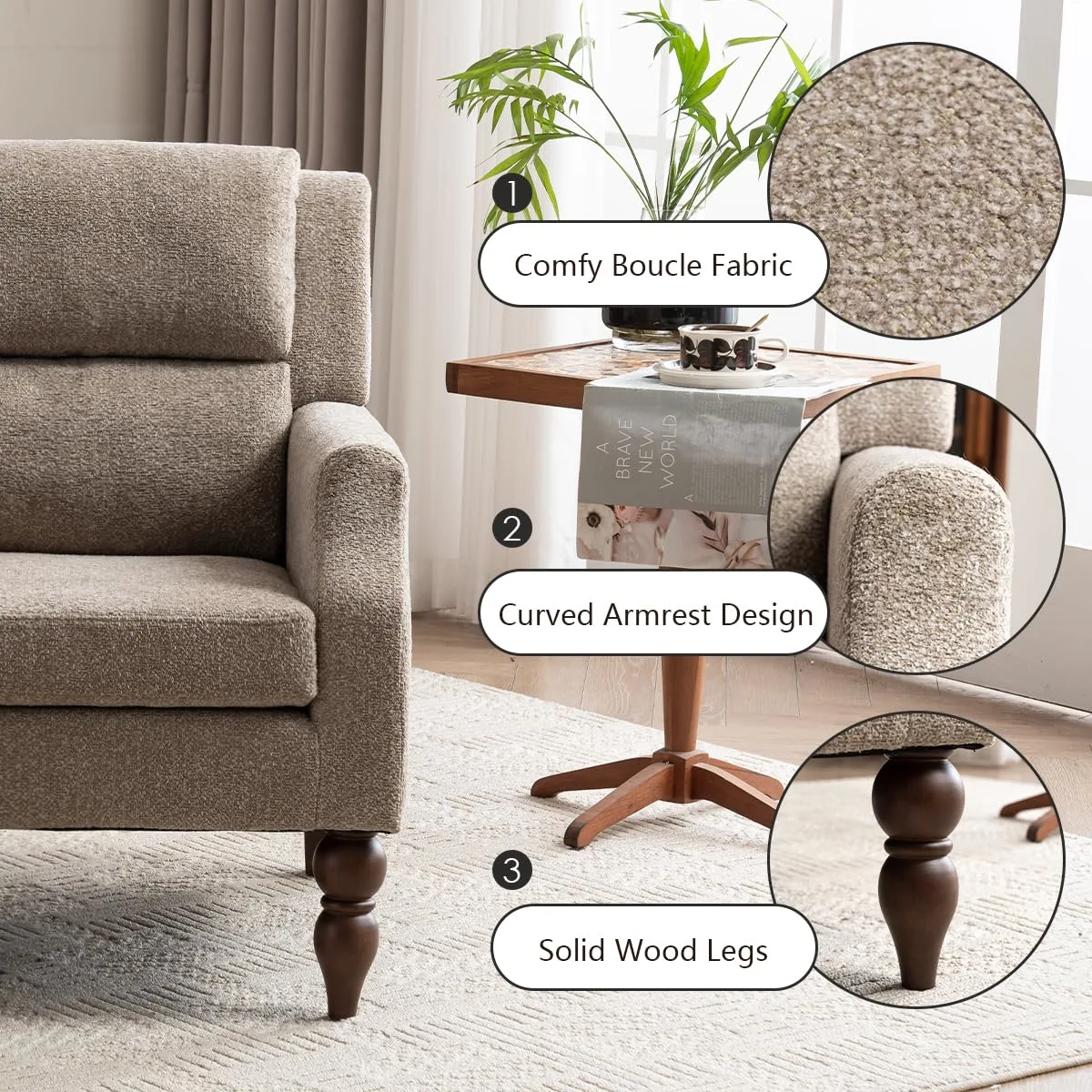 boucle accent chair 5