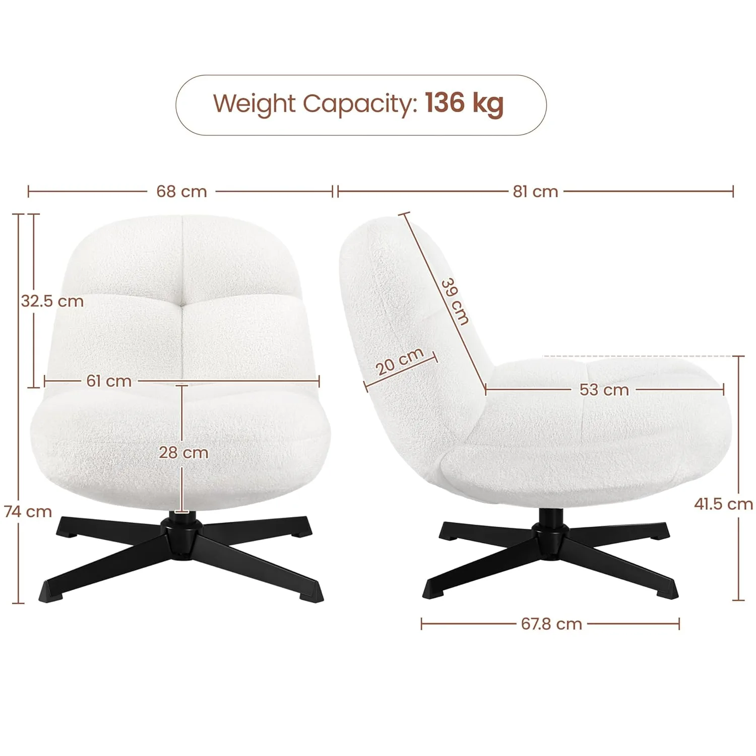 boucle swivel chair 3