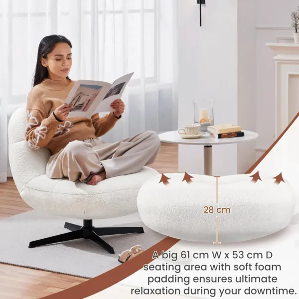 boucle swivel chair 4