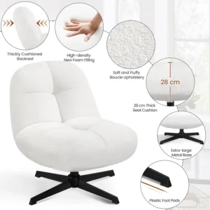 boucle swivel chair 5