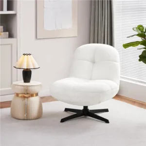 boucle swivel chair 6
