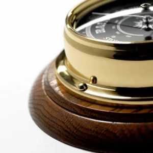 brass barometer english oak 5