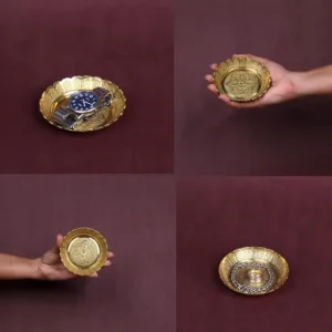 brass nakshi plate set 3