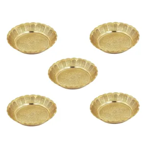 brass nakshi plate set 4