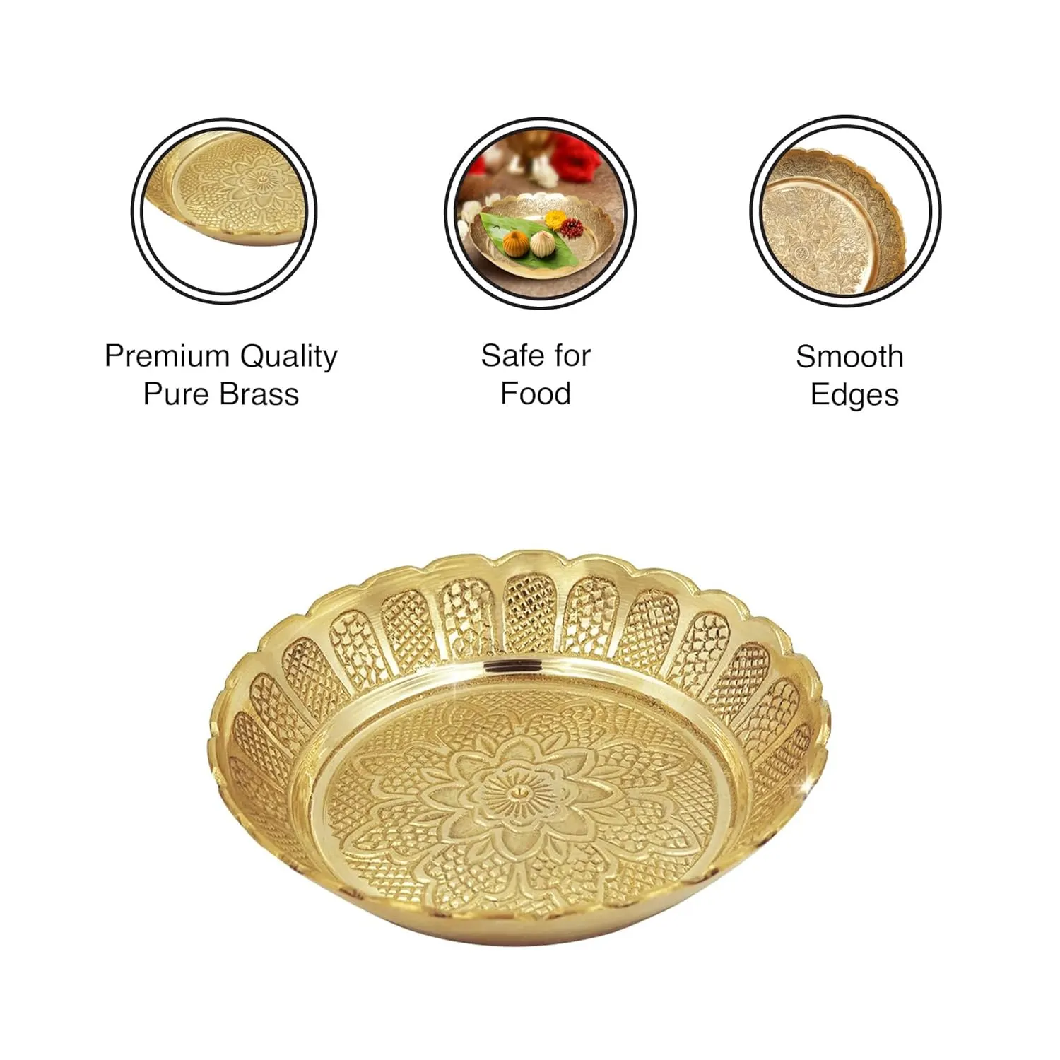 brass nakshi plate set 5