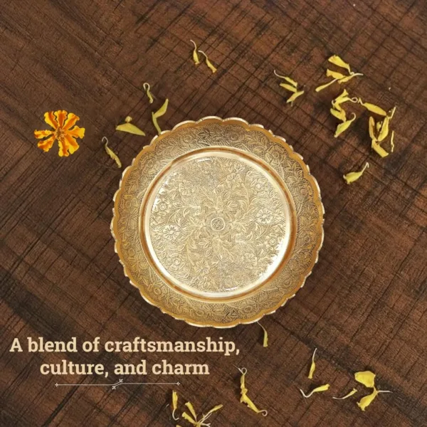 brass nakshi plate set 6